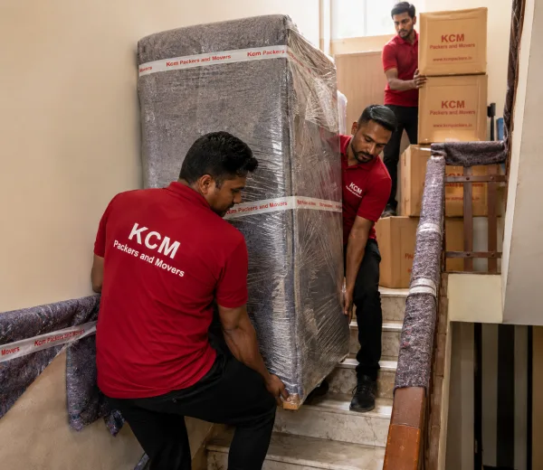 KCM crew handling a home move in Alpha I Greater Noida