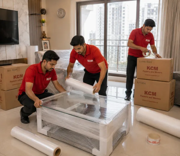 KCM crew handling a high-rise and plotted home move in Chi V Greater Noida