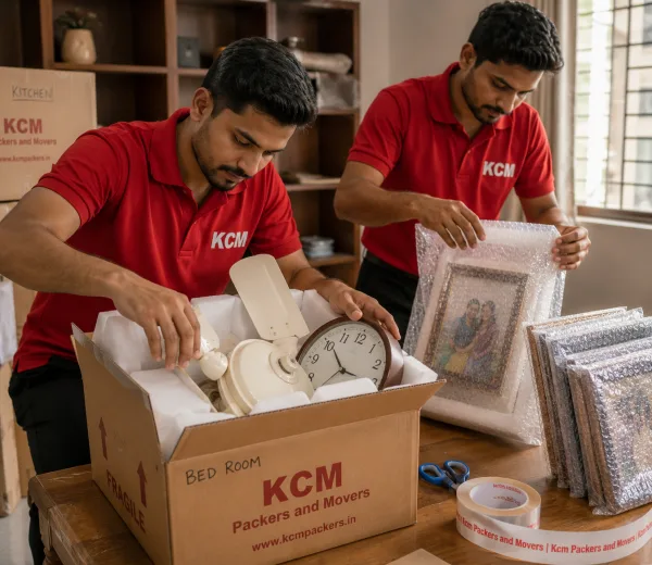 KCM crew handling a home move in Delta I Greater Noida