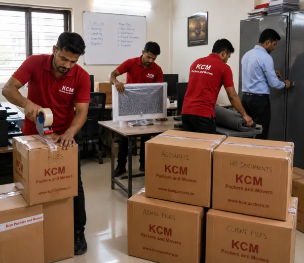KCM crew handling a society and plotted home move in Pi I Greater Noida