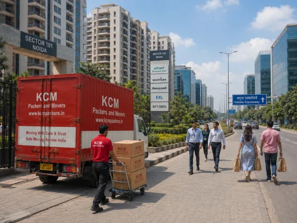 Packers and Movers in Sector 101 Noida mixed-use belt near the Expressway