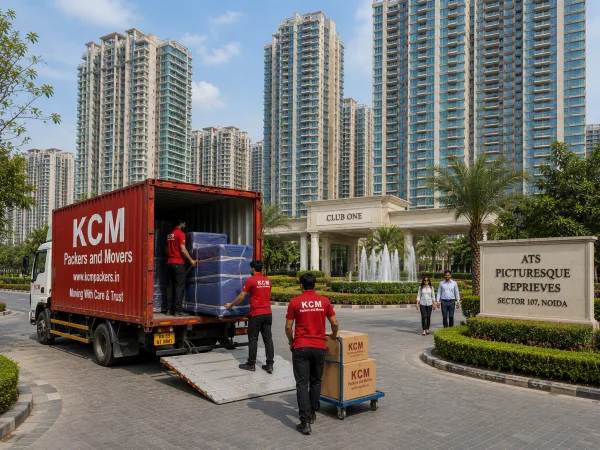 Packers and Movers in Sector 107 Noida premium Expressway high-rise belt