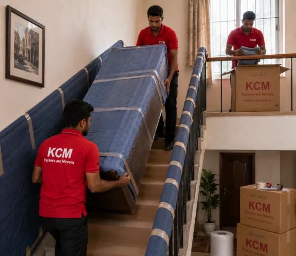 KCM crew handling a home move in Zeta II Greater Noida